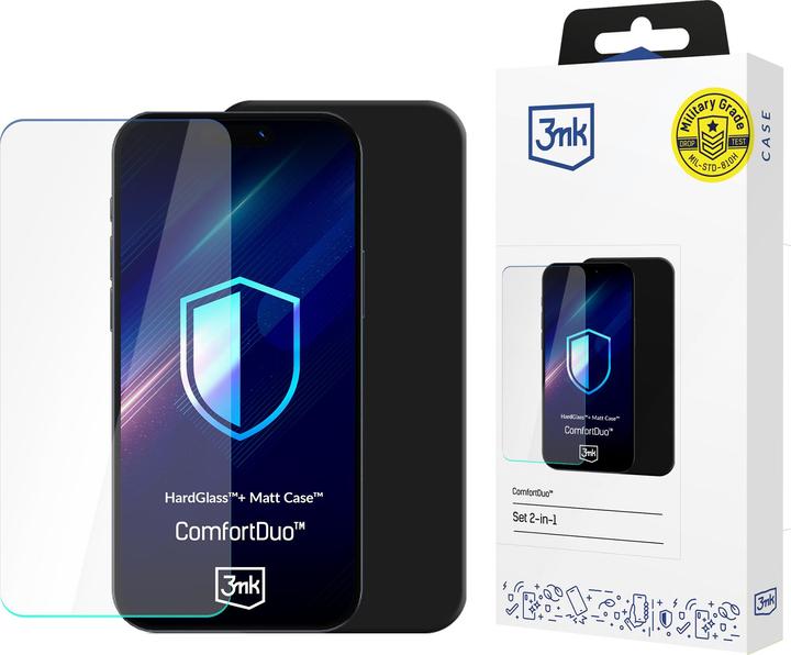 Immagine prodotto 3MK Zestaw Comfort Duo per Samsung Galaxy A36/A56 nero lucido/opaco (Samsung Galaxy A36, Oppo A56)
