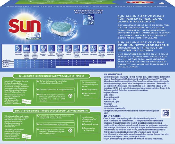 Image du produit Sun All-in-1 Active Clean Tabs Regular 35x (Tabs)