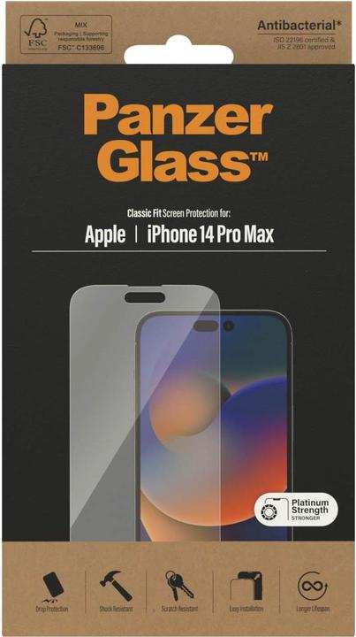 Immagine prodotto PanzerGlass Classic Fit (1 Pezzo/i, Apple iPhone 14 Pro Max)