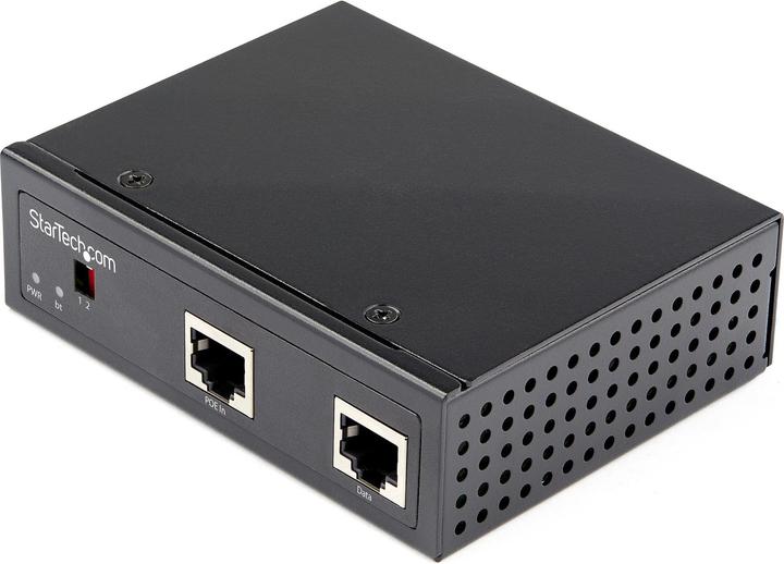 Actual product image StarTech Industrial Gigabit PoE Splitter - 90W High Speed Power-over-Etherne (1 Ports)