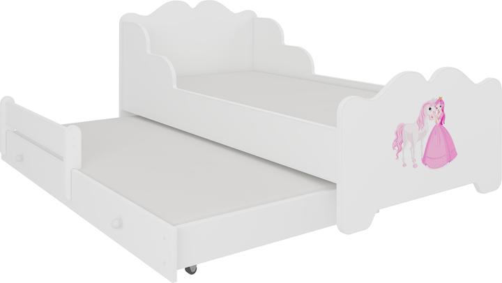 Produktbild ADRK Furniture Doppelbett mit Matratzen XIMENA II PRINCESS AND HORSE 160x80 (160 x 80 cm)
