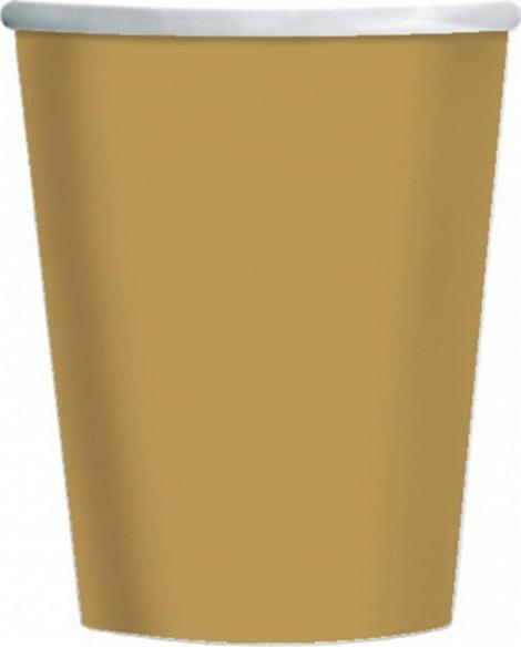 Produktbild Amscan 9915403-214-66 - Gold Eco-Friendly Recyclable Paper Party Cups - 8 Pack (8 x)