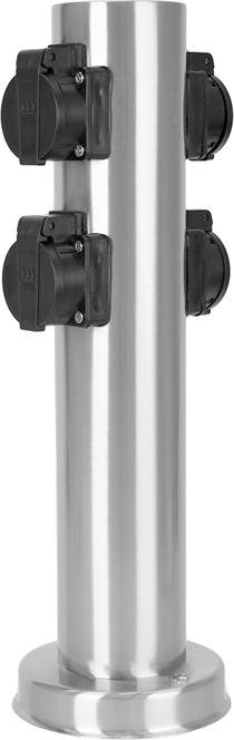 Steffen GardenLine Energiesäule Inox mit 4xT13 IP55 (4 x, Typ 13)