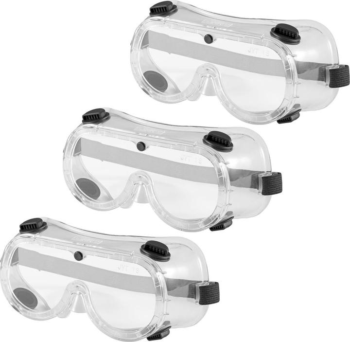 Produktbild Stahlwerk Schutzbrille Korbbrille Ãoeberbrille mit flexiblem Halteband 3er Set