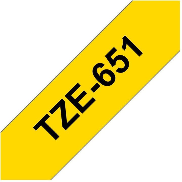 Actual product image Brother Tze-651 (2.40 cm, Yellow, Black)