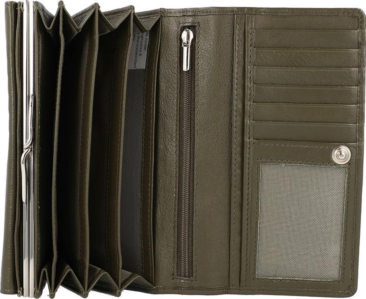 Image du produit Mika Porte-monnaie pour femme, en cuir, couleur : vert