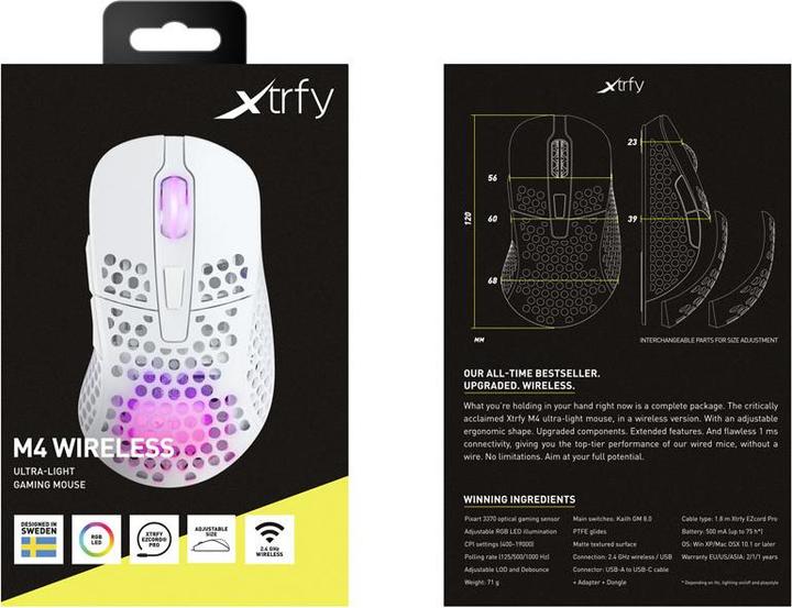 Produktbild CHERRY xtrfy M4 Wireless RGB (Kabellos)