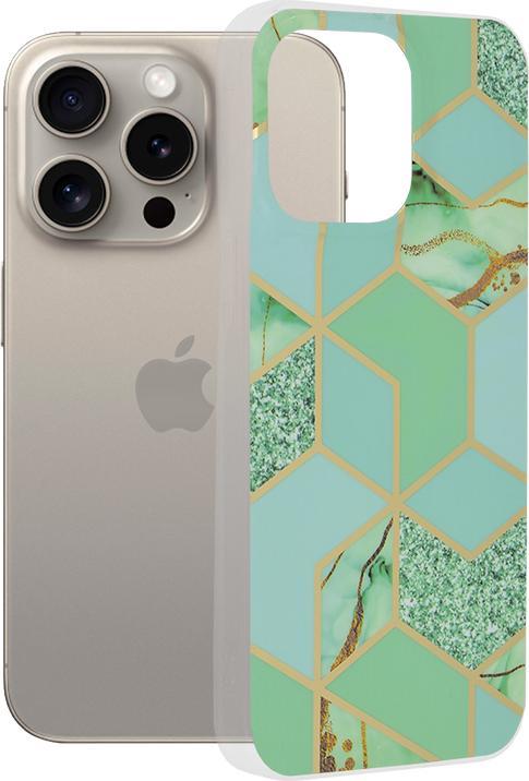 Produktbild Techsuit - Marble Series - iPhone 15 Pro Max - Green Hex (Apple iPhone 15 Pro Max)