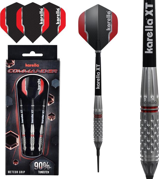 Produktbild Karella Dartpfeile Softdart Commander 21g, 3 Stück – Silber (21 g)