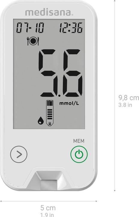 Actual product image Medisana MediTouch 2 mg/dL (Glucose monitors)