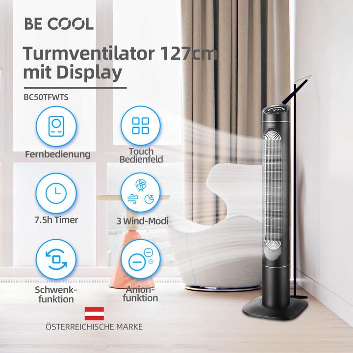 Image du produit Be Cool BE COOL Ventilateur de tour 85W avec affichage