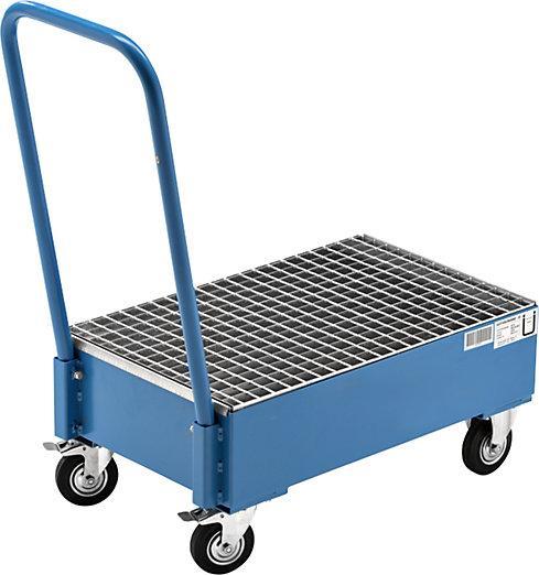 Image du produit eurokraft basic Bac de rétention mobile en tôle d'acier (320 kg)