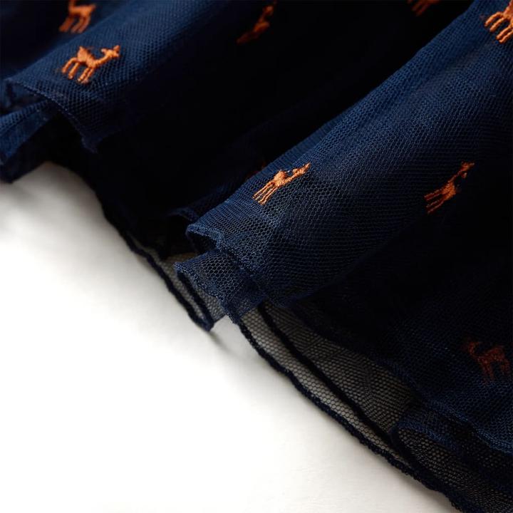 Immagine prodotto VidaXL Vestito da bambino con maniche lunghe blu navy 128,Materiale: 95 (128)