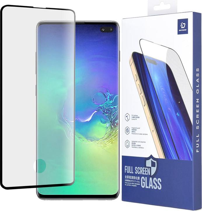 Actual product image Dux Ducis - Tempered Glass - Samsung Galaxy S10 Plus - Black (1 Piece, Samsung Galaxy S10+)