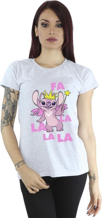 Actual product image Disney Womens/Ladies Lilo & Stitch Angel Fa La La Cotton T-Shirt (L)