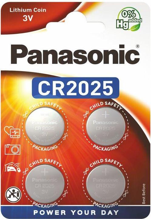 Produktbild Panasonic Lithium Power CR2025 (4 Stk., CR2025, 165 mAh)