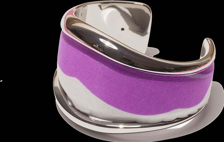 Immagine prodotto MM33 Bracciale rosa lilla (Seta, Lega di ottone)