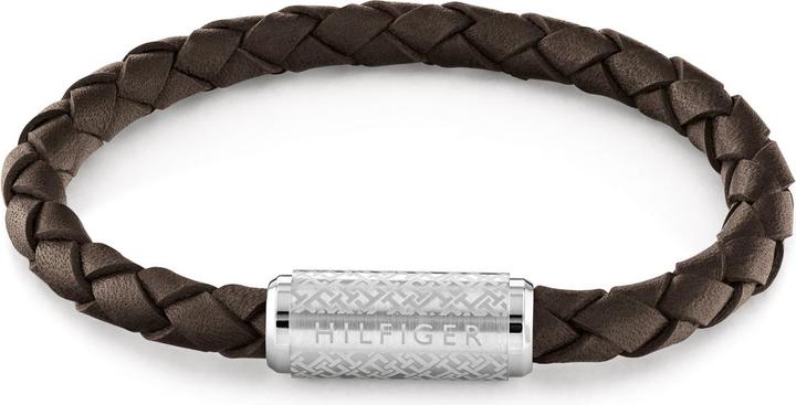Image du produit Tommy Hilfiger Explorez le bracelet Braid (19 cm, Cuir, Acier inoxydable)