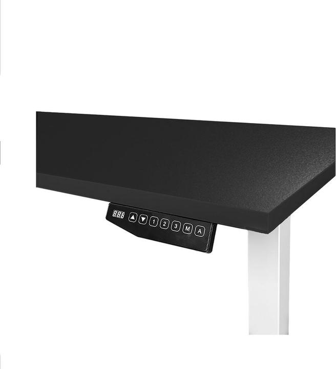 Produktbild Contini höhenverstellbarer Bürotisch 180 x 80 cm schwarz / Gestell weiss