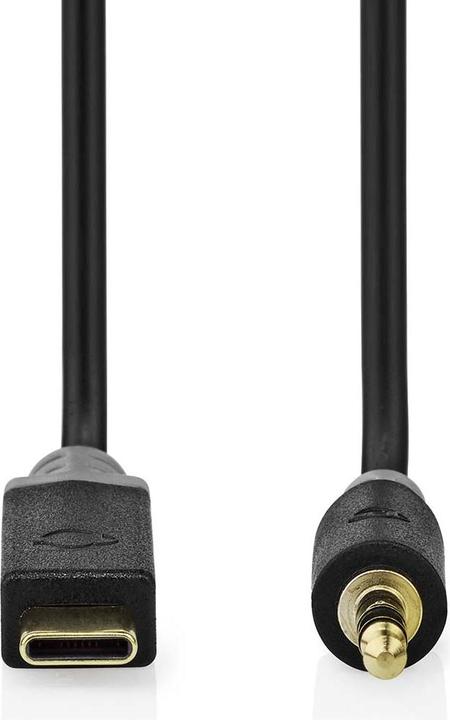 Produktbild Nedis USB-C™ Adapter | USB 2.0 | USB-C™ Stecker | 3.5 mm Stecker | 1.00 m | Rund | Vergoldet | PVC | (1 m, USB)