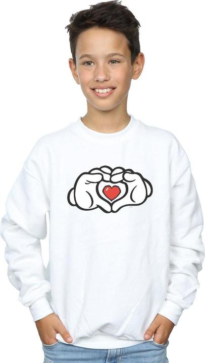 Actual product image Disney Boys Mickey Mouse Heart Hands Sweatshirt (152, 158)
