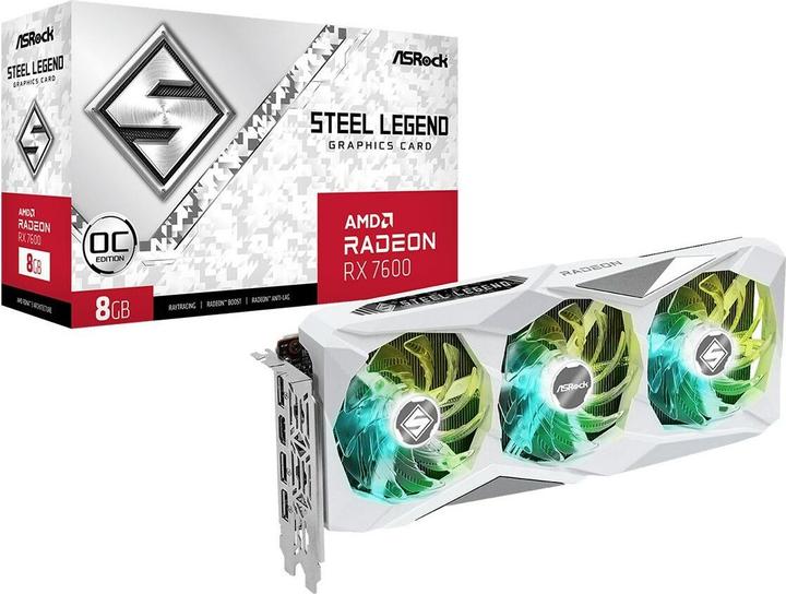 Actual product image AsRock RX 7600 Steel Legend OC (8 GB)