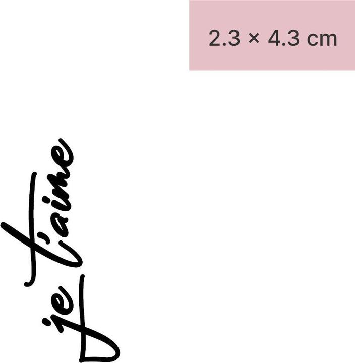 Produktbild minink Temporäres Tattoo – je t'aime
