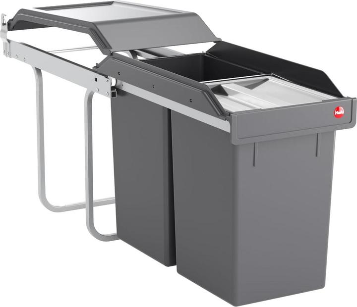 Produktbild Hailo Einbau Mülleimer 2x 15 L mit Biodeckel (30 l)