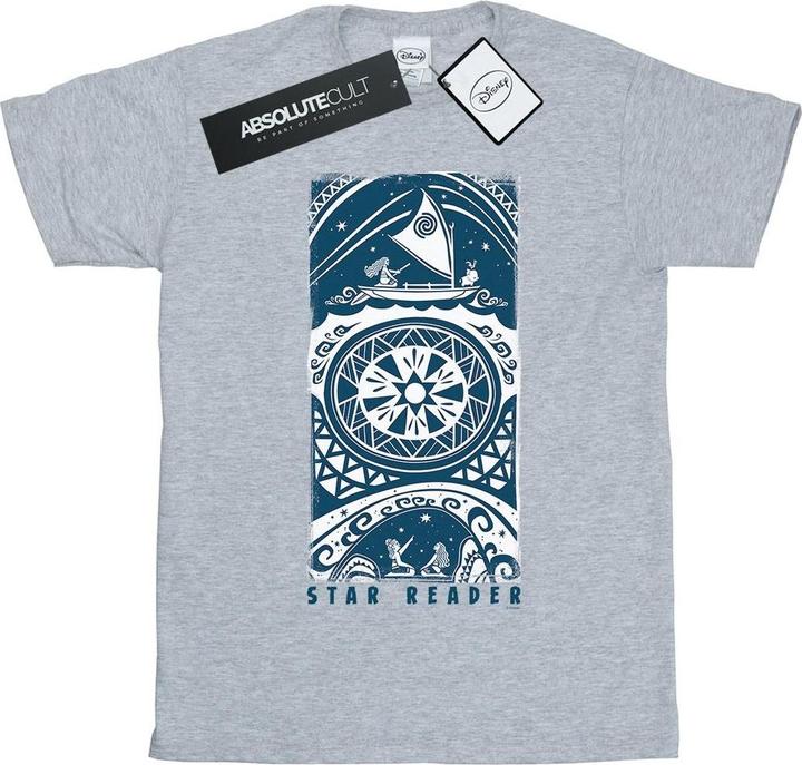 Actual product image Disney Womens/Ladies Moana Star Reader Cotton Boyfriend T-Shirt (XL)
