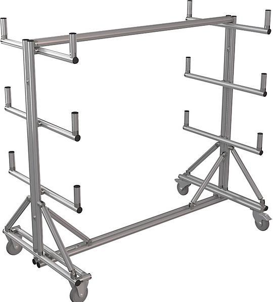 Actual product image kaiserkraft Aluminum profile computer workstation, mobile (700 kg)