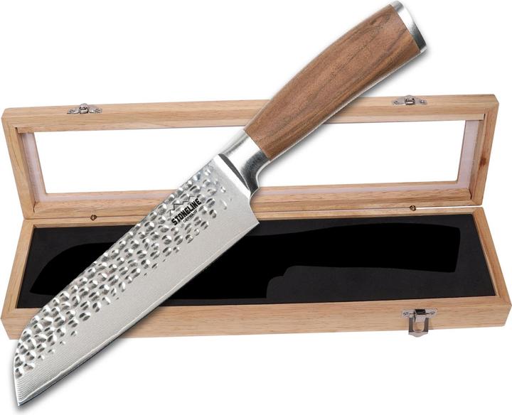 Produktbild Stoneline Hammerschlag Santokumesser 30,5 cm, aus Damaszenerstahl (16.50 cm)