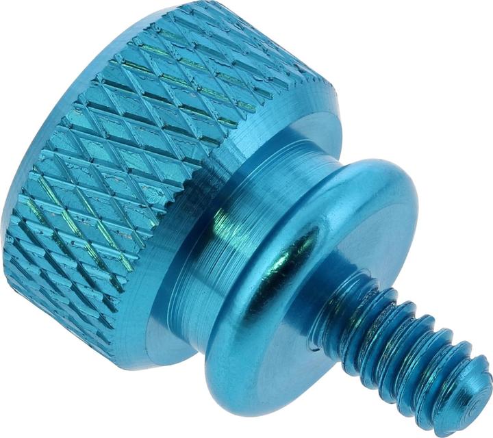 Actual product image Aquatuning Thumbscrews housing blue bigpack (10 pieces)