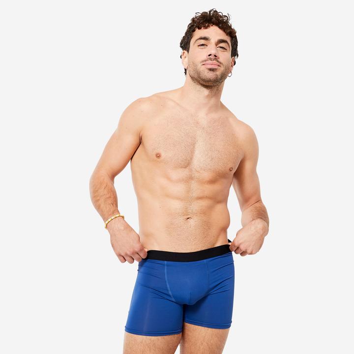 Image du produit Decathlon Fonctionnel boxer homme respirant pack de 3 - marine/bleu/kaki (3XL, Lot de 3)