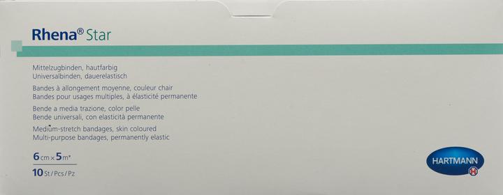 Actual product image Rhena Star elastic bandages 6cmx5m skincoloured open