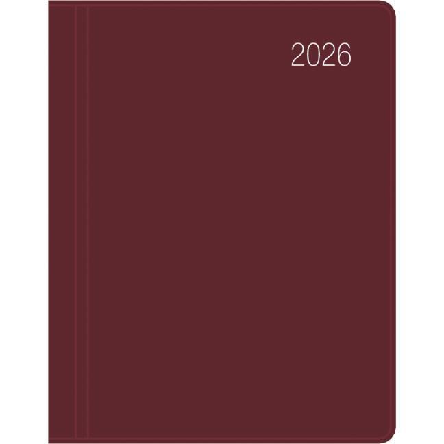 Produktbild Taschenkalender bordeaux 2026 - Büro-Kalender 8,3x10,7- 1W/2S - flexibler Kunststoffeinband - (Deutsch)