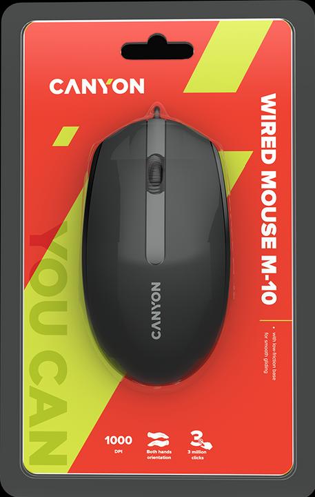 Actual product image Canyon Optical mouse with cable M-10, Black (Cable)