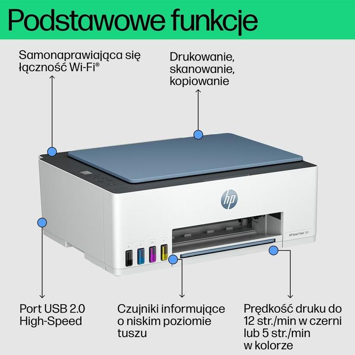 Produktbild HP Smart Tank 585 kolor WIFI (Thermodirekt, Farbe)