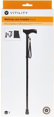 Vitility Faltstock 4fach schwarz
