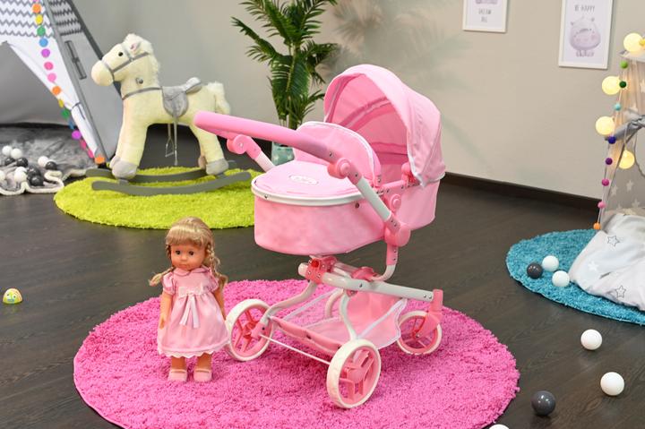 Image du produit Knorrtoys Poussette de poupée Boonk - "Princess white rose