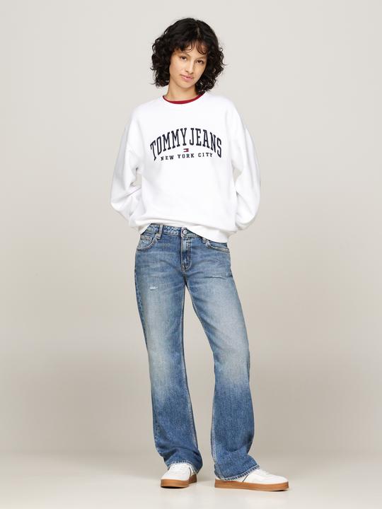Actual product image Tommy Hilfiger Varsity Relaxed Fit Crewneck Dames - Wit - Maat L (L)