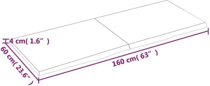 Immagine prodotto VidaXL Oak Nature (160 x 60 x 4 cm)