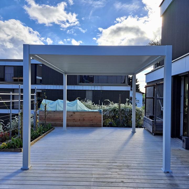 Immagine prodotto Weide Pergola Deluxe Plus 3x4m con tetto a doghe bianco (300 cm, 400 cm)