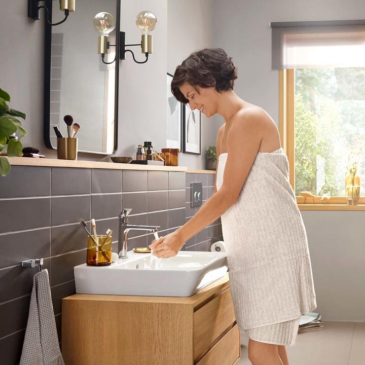 Actual product image hansgrohe HG single lever washbasin mixer Rebris E 110 CoolStart m ZAG chrome