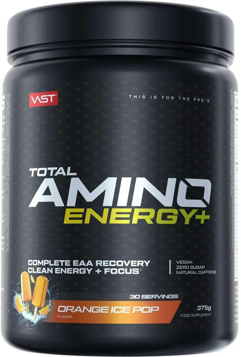 Image du produit Vast Total Amino Energy+ - EAAS et caféine naturelle - végétalien - 375 g (Orange Ice Pop, 1 pcs, 375 g)