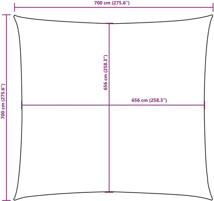 Produktbild VidaXL Sonnensegel (700 x 700 cm)