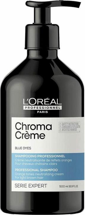 L'Oréal Professionnel CHROMA CRÈME blue dyes professional shampoo 500 ml (500 ml, Flüssiges Shampoo)