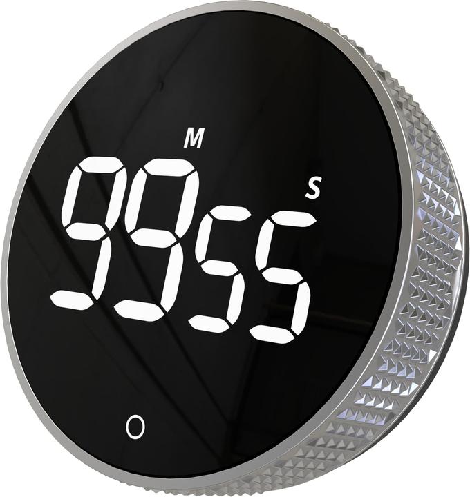 Actual product image Dayhome Digitaler Timer/Stoppuhr YT6712-SR, mit Magnet, silber