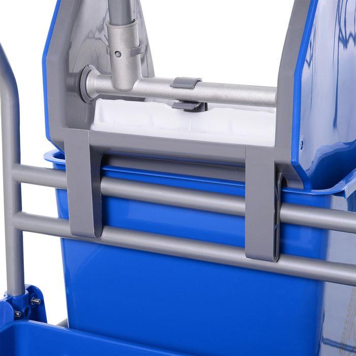 Actual product image Swisshandel24 Putzwagen Reinigungswagen Fahreimer Putzeimer 25 Liter mit 4 Rollen Blau (1 pcs.)