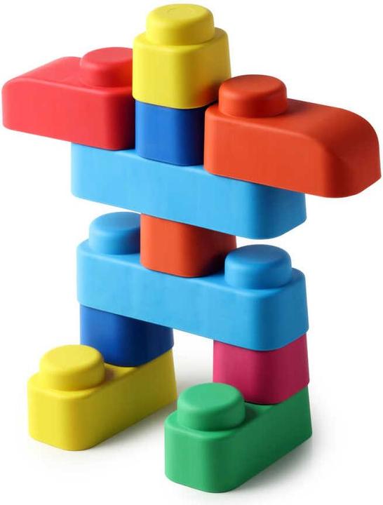 Produktbild Montessori Spielzeug, Lernspielzeug, weiche Blöcke und Räder – 21 Blöcke und 16 Räder
