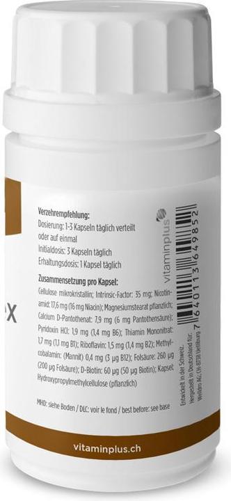 Nährwerte und Zutaten Vitaminplus VitaminBKomplex (120 Stück, Tabletten)